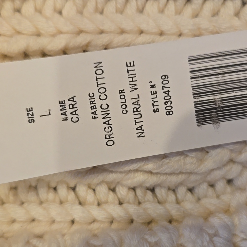 New Theory Organic Cotton Cara Natural White Open Front Vest - Picture 4 of 9